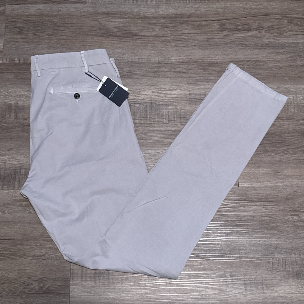 Peter Millar Crown Crafted Men's Size 36x36 Platinum Concorde Garment-Dyed Pants